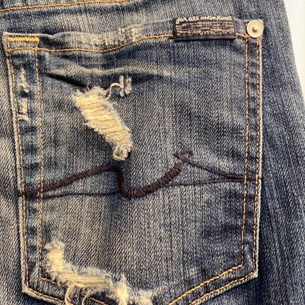 7 For All Mankind Josefina Crop Skinny Jeans 24 - Picture 6 of 8